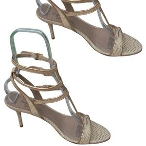 Donald J. Pliner Shoes - Couture Metallic Snake Leather Shoe New Strappy Sa Donald J. Pliner Shoes - Couture Metallic Snake Leather Shoe New Strappy Sa